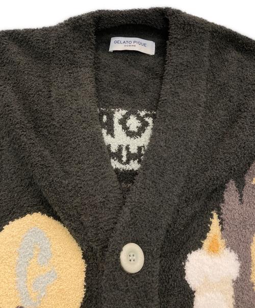 GELATO PIQUE HOMME（ジェラートピケ オム）GELATO PIQUE HOMME (ジェラートピケ オム) ベビモコキャットJQDカーディガン チャコールグレー サイズ:L 未使用品の古着・服飾アイテム