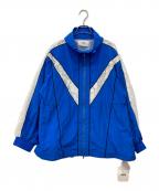 furfurファーファー）の古着「レースコンビトラックブルゾン」｜ブルー