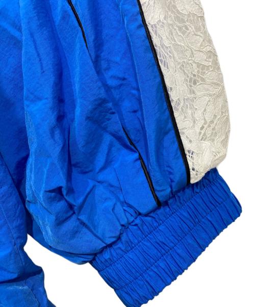 furfur（ファーファー）FURFUR (ファーファー) レースコンビトラックブルゾン ブルー サイズ:Freeの古着・服飾アイテム