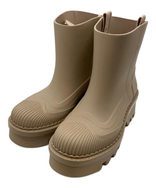 Chloe（クロエ）Chloe (クロエ) ラバーレインブーツ ベージュ サイズ:36の古着・服飾アイテム