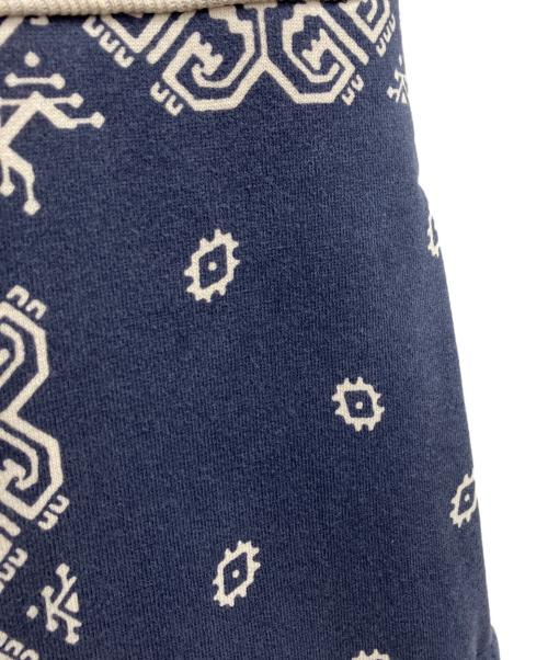 KAPITAL（キャピタル）KAPITAL (キャピタル) 裏毛 バンダナ柄 スウェットリブパンツ ネイビー サイズ:4の古着・服飾アイテム