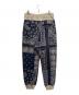 KAPITAL (キャピタル) 裏毛 バンダナ柄 スウェットリブパンツ ネイビー サイズ:4：18000円