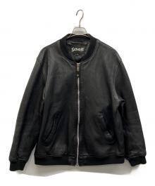Schott（ショット）の古着「LEATHER JACKET "BOWERY"」｜ブラック