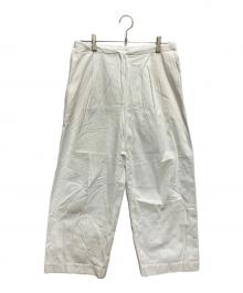 BEARDSLEY（ビアズリー）の古着「ドロストチノパンツ」｜ホワイト