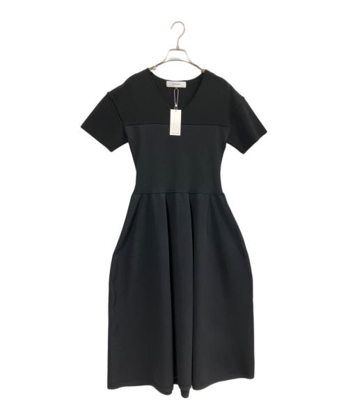 LE CIEL BLEU（ルシェルブルー）LE CIEL BLEU (ルシェルブルー) Knitted V Dress ブラック サイズ:36 未使用品の古着・服飾アイテム