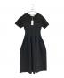 LE CIEL BLEU（ルシェルブルー）の古着「Knitted V Dress」｜ブラック