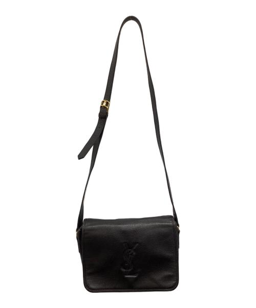 Yves Saint Laurent（イヴサンローラン）Yves Saint Laurent (イヴサンローラン) カサンドラロゴステッチショルダーバッグ ブラックの古着・服飾アイテム