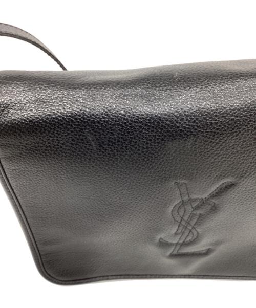 Yves Saint Laurent（イヴサンローラン）Yves Saint Laurent (イヴサンローラン) カサンドラロゴステッチショルダーバッグ ブラックの古着・服飾アイテム