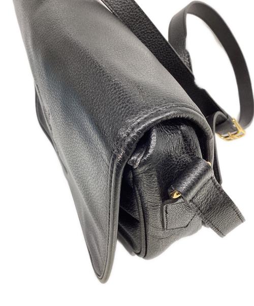 Yves Saint Laurent（イヴサンローラン）Yves Saint Laurent (イヴサンローラン) カサンドラロゴステッチショルダーバッグ ブラックの古着・服飾アイテム