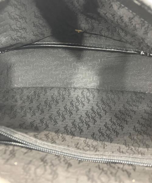 Yves Saint Laurent（イヴサンローラン）Yves Saint Laurent (イヴサンローラン) カサンドラロゴステッチショルダーバッグ ブラックの古着・服飾アイテム