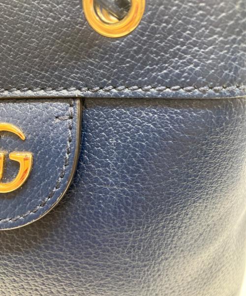 GUCCI（グッチ）GUCCI (グッチ) オフィディア スモール バケットバッグ ネイビーの古着・服飾アイテム