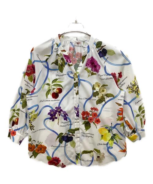 Diagram（ダイアグラム）Diagram (ダイアグラム) ボタニカルスカーフブラウス ホワイト サイズ:38の古着・服飾アイテム