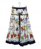 Diagramダイアグラム）の古着「ボタニカルスカーフスカート」｜ホワイト