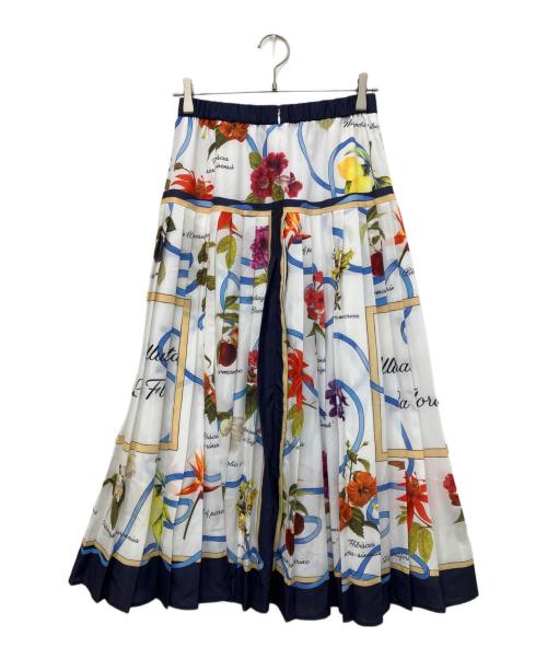 Diagram（ダイアグラム）Diagram (ダイアグラム) ボタニカルスカーフスカート ホワイト サイズ:38の古着・服飾アイテム