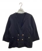 GRACE CLASSグレースクラス）の古着「ミラノリブダブルジャケット」｜ブラック