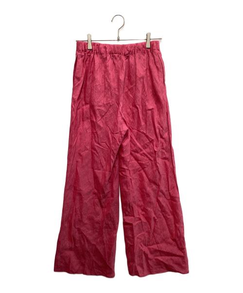 GALERIE VIE（ギャルリーヴィー）GALERIE VIE (ギャルリーヴィー) リネンポプリン イージーワイドパンツ ピンク サイズ:36の古着・服飾アイテム