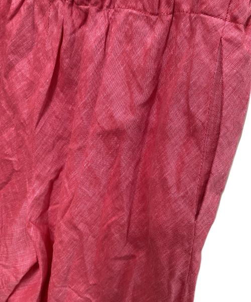 GALERIE VIE（ギャルリーヴィー）GALERIE VIE (ギャルリーヴィー) リネンポプリン イージーワイドパンツ ピンク サイズ:36の古着・服飾アイテム