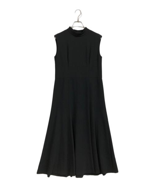 BEAUTY&YOUTH（ビューティーアンドユース）BEAUTY&YOUTH (ビューティーアンドユース) ダブルクロススタンドカラーノースリーブフレアドレス ブラック サイズ:M 未使用品の古着・服飾アイテム