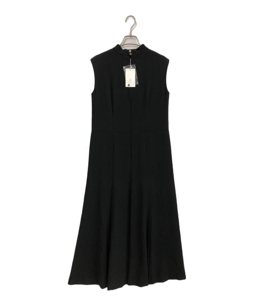 BEAUTY&YOUTH（ビューティーアンドユース）BEAUTY&YOUTH (ビューティーアンドユース) ダブルクロススタンドカラーノースリーブフレアドレス ブラック サイズ:M 未使用品の古着・服飾アイテム