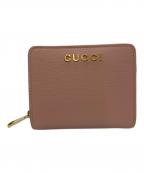 GUCCIグッチ）の古着「スクリプトミニウォレット」｜ピンク