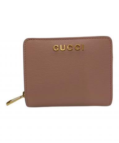 中古・古着通販】GUCCI (グッチ) スクリプトミニウォレット ピンク
