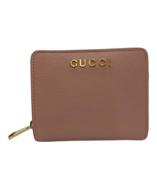 GUCCI（グッチ）GUCCI (グッチ) スクリプトミニウォレット ピンクの古着・服飾アイテム