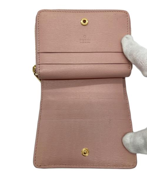 GUCCI（グッチ）GUCCI (グッチ) スクリプトミニウォレット ピンクの古着・服飾アイテム