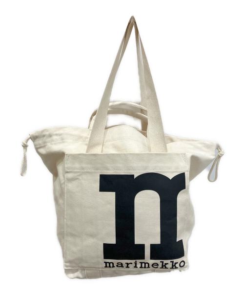 marimekko（マリメッコ）marimekko (マリメッコ) Mono City Tote トートバッグ アイボリーの古着・服飾アイテム