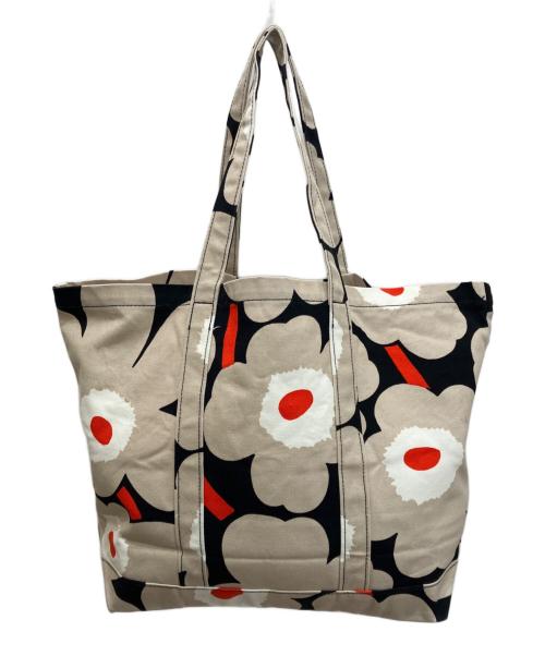 marimekko（マリメッコ）marimekko (マリメッコ)  pieni unikko peruskassi トートバッグ ベージュの古着・服飾アイテム