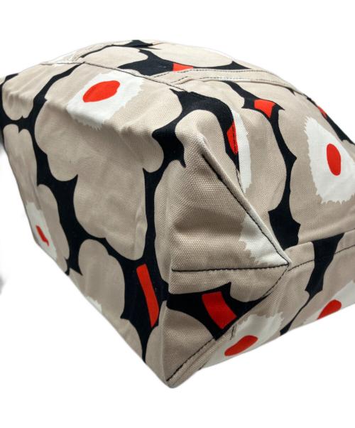 marimekko（マリメッコ）marimekko (マリメッコ)  pieni unikko peruskassi トートバッグ ベージュの古着・服飾アイテム