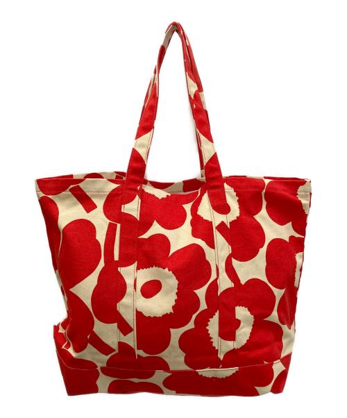marimekko（マリメッコ）marimekko (マリメッコ) トートバッグ レッドの古着・服飾アイテム