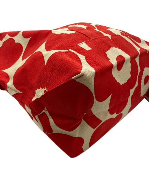 marimekko（マリメッコ）marimekko (マリメッコ) トートバッグ レッドの古着・服飾アイテム