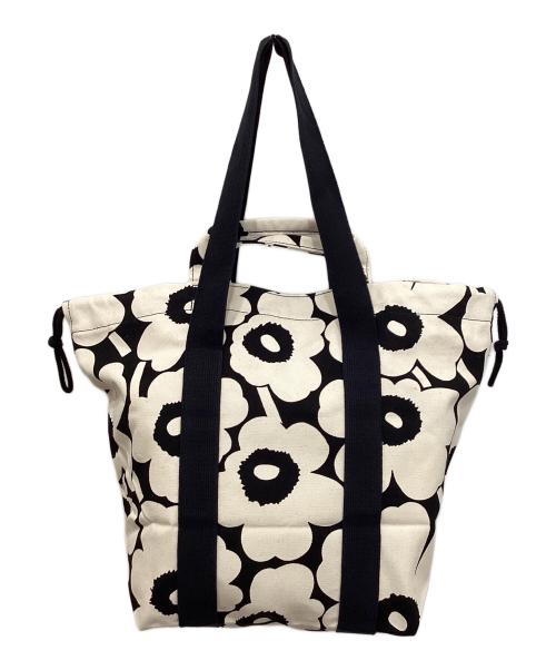 marimekko（マリメッコ）marimekko (マリメッコ) トートバッグ ブラック×アイボリーの古着・服飾アイテム