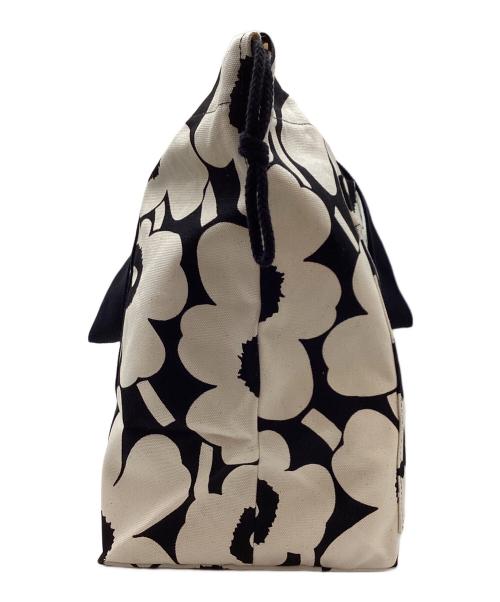 marimekko（マリメッコ）marimekko (マリメッコ) トートバッグ ブラック×アイボリーの古着・服飾アイテム