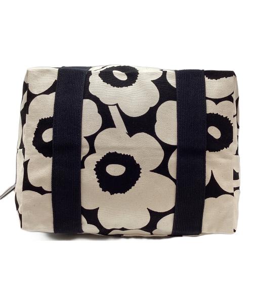 marimekko（マリメッコ）marimekko (マリメッコ) トートバッグ ブラック×アイボリーの古着・服飾アイテム