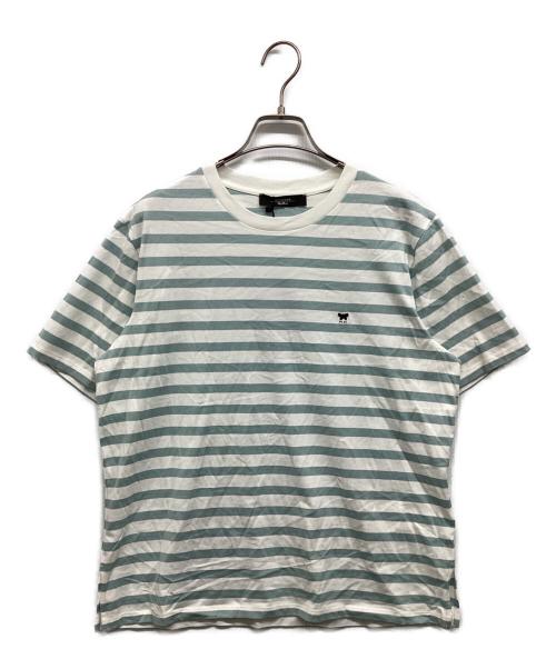 WEEKEND Max Mara（ウィークエンド マックスマーラ）Weekend Max Mara (ウィークエンド マックスマーラ) Satrapo　ボーダーTシャツ グリーン×ホワイト サイズ:L 未使用品の古着・服飾アイテム