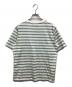 Weekend Max Mara (ウィークエンド マックスマーラ) Satrapo　ボーダーTシャツ グリーン×ホワイト サイズ:L 未使用品：6000円