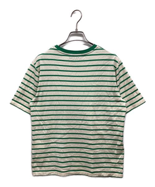 WEEKEND Max Mara（ウィークエンド マックスマーラ）Weekend Max Mara (ウィークエンド マックスマーラ) ボーダーTシャツ グリーン×オフホワイト サイズ:Lの古着・服飾アイテム