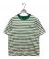 Weekend Max Mara（ウィークエンド マックスマーラ）の古着「ボーダーTシャツ」｜グリーン×オフホワイト