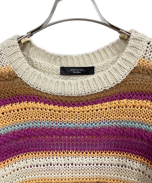 WEEKEND Max Mara（ウィークエンド マックスマーラ）WEEKEND Max Mara (ウィークエンド マックスマーラ) マルチボーダーニット マルチカラー サイズ:Lの古着・服飾アイテム