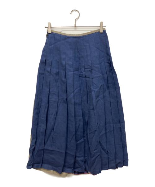 O'NEIL OF DUBLIN（オニールオブダブリン）O'NEIL OF DUBLIN (オニールオブダブリン) リネンチェックスカート ネイビー サイズ:10 未使用品の古着・服飾アイテム