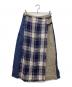 O'NEIL OF DUBLIN（オニールオブダブリン）の古着「リネンチェックスカート」｜ネイビー