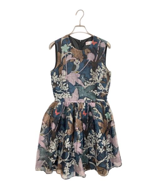 RED VALENTINO（レッドヴァレンティノ）RED VALENTINO (レッドヴァレンティノ) ノースリーブワンピース ネイビー サイズ:40の古着・服飾アイテム