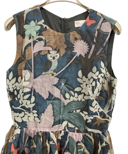 RED VALENTINO（レッドヴァレンティノ）RED VALENTINO (レッドヴァレンティノ) ノースリーブワンピース ネイビー サイズ:40の古着・服飾アイテム