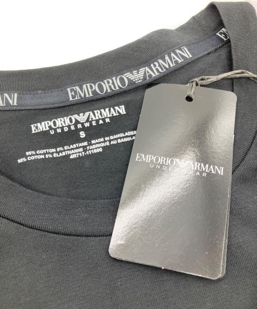 EMPORIO ARMANI（エンポリオ アルマーニ）EMPORIO ARMANI (エンポリオ アルマーニ) クルーネックTシャツ ブラック サイズ:Sの古着・服飾アイテム