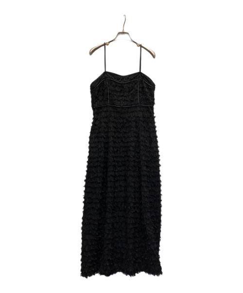 Adam et Rope（アダム エ ロペ）Adam et Rope (アダム エ ロペ) ジャガードビスチェワンピース ブラック サイズ:36の古着・服飾アイテム