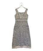HER LIP TOハーリップトゥ）の古着「Cotton-blend Tweed Dress」｜ネイビー