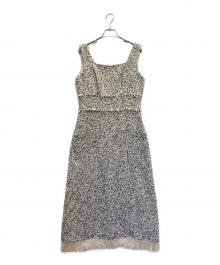 HER LIP TO（ハーリップトゥ）の古着「Cotton-blend Tweed Dress」｜ネイビー