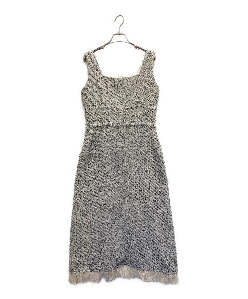 HER LIP TO（ハーリップトゥ）HER LIP TO (ハーリップトゥ) Cotton-blend Tweed Dress ネイビー サイズ:Mの古着・服飾アイテム