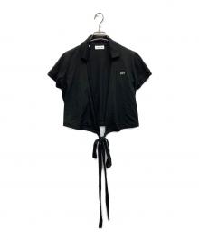 LACOSTE（ラコステ）の古着「ラップフロントポロシャツ」｜ブラック
